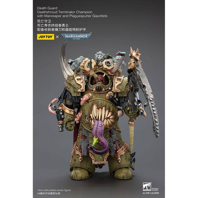 Warhammer 40k Action Figure 1/18 Death Guard Deathshroud Terminator Championwith Manreaper and Plaguespurter Gauntlets 14cm - Action Figures - Joy Toy (CN) - Hobby Figures UK