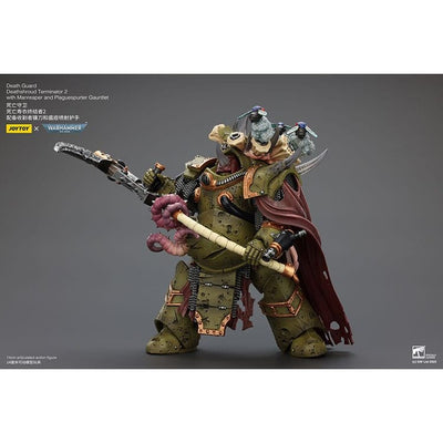 Warhammer 40k Action Figure 1/18 Death Guard Deathshroud Terminator 2 with Manreaper and Plaguespurter Gauntlet 14cm - Action Figures - Joy Toy (CN) - Hobby Figures UK