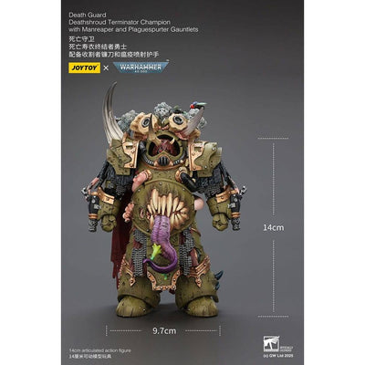 Warhammer 40k Action Figure 1/18 Death Guard Deathshroud Terminator 1 with Manreaper and Plaguespurter Gauntlet 14cm - Action Figures - Joy Toy (CN) - Hobby Figures UK