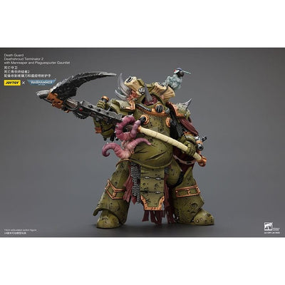 Warhammer 40k Action Figure 1/18 Death Guard Deathshroud Terminator 2 with Manreaper and Plaguespurter Gauntlet 14cm - Action Figures - Joy Toy (CN) - Hobby Figures UK