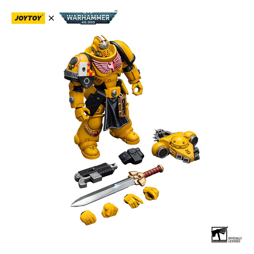 Warhammer 40k Action Figure 1/18 Imperial Fists Lieutenant with Power Sword 12cm - Action Figures - Joy Toy (CN) - Hobby Figures UK