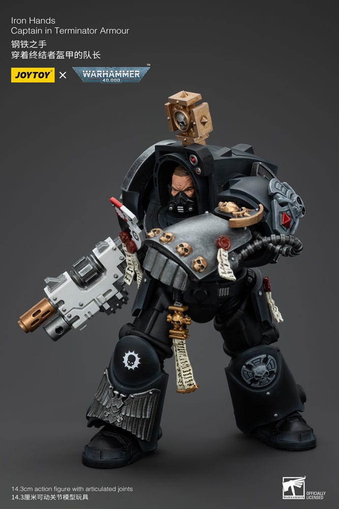 Warhammer 40k Action Figure 1/18 Iron Hands Captain in Terminator Armour 14cm - Action Figures - Joy Toy (CN) - Hobby Figures UK