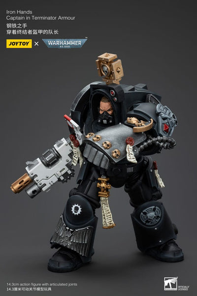 Warhammer 40k Action Figure 1/18 Iron Hands Captain in Terminator Armour 14cm - Action Figures - Joy Toy (CN) - Hobby Figures UK