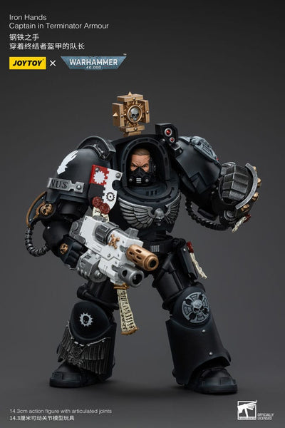Warhammer 40k Action Figure 1/18 Iron Hands Captain in Terminator Armour 14cm - Action Figures - Joy Toy (CN) - Hobby Figures UK