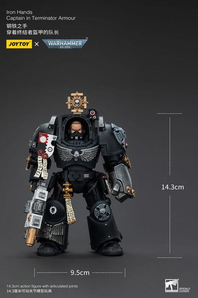 Warhammer 40k Action Figure 1/18 Iron Hands Captain in Terminator Armour 14cm - Action Figures - Joy Toy (CN) - Hobby Figures UK