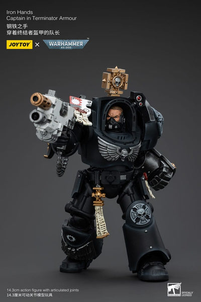 Warhammer 40k Action Figure 1/18 Iron Hands Captain in Terminator Armour 14cm - Action Figures - Joy Toy (CN) - Hobby Figures UK