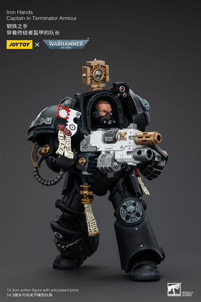 Warhammer 40k Action Figure 1/18 Iron Hands Captain in Terminator Armour 14cm - Action Figures - Joy Toy (CN) - Hobby Figures UK