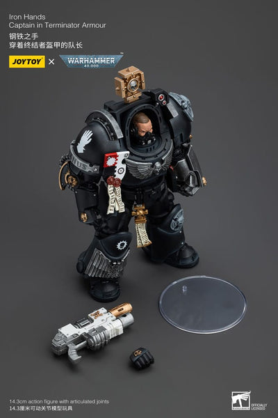 Warhammer 40k Action Figure 1/18 Iron Hands Captain in Terminator Armour 14cm - Action Figures - Joy Toy (CN) - Hobby Figures UK
