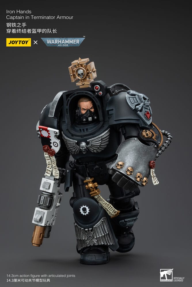 Warhammer 40k Action Figure 1/18 Iron Hands Captain in Terminator Armour 14cm - Action Figures - Joy Toy (CN) - Hobby Figures UK