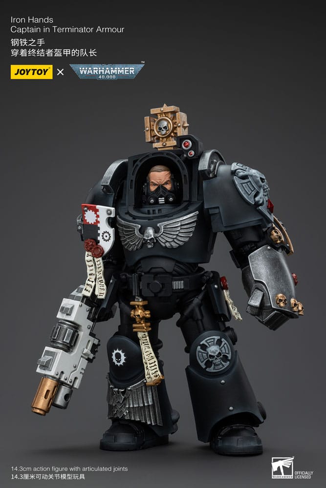 Warhammer 40k Action Figure 1/18 Iron Hands Captain in Terminator Armour 14cm - Action Figures - Joy Toy (CN) - Hobby Figures UK