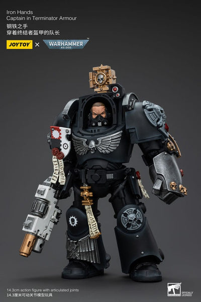 Warhammer 40k Action Figure 1/18 Iron Hands Captain in Terminator Armour 14cm - Action Figures - Joy Toy (CN) - Hobby Figures UK