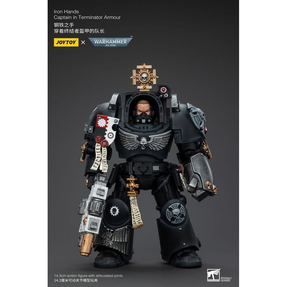 Warhammer 40k Action Figure 1/18 Iron Hands Captain in Terminator Armour 14cm - Action Figures - Joy Toy (CN) - Hobby Figures UK
