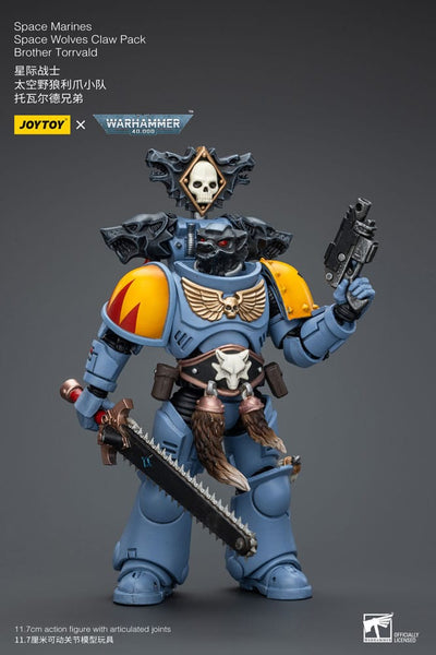 Warhammer 40k Action Figure 1/18 Space Marines Space Wolves Claw Pack Brother Torrvald 12cm - Action Figures - Joy Toy (CN) - Hobby Figures UK