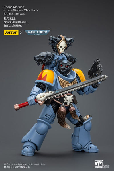 Warhammer 40k Action Figure 1/18 Space Marines Space Wolves Claw Pack Brother Torrvald 12cm - Action Figures - Joy Toy (CN) - Hobby Figures UK