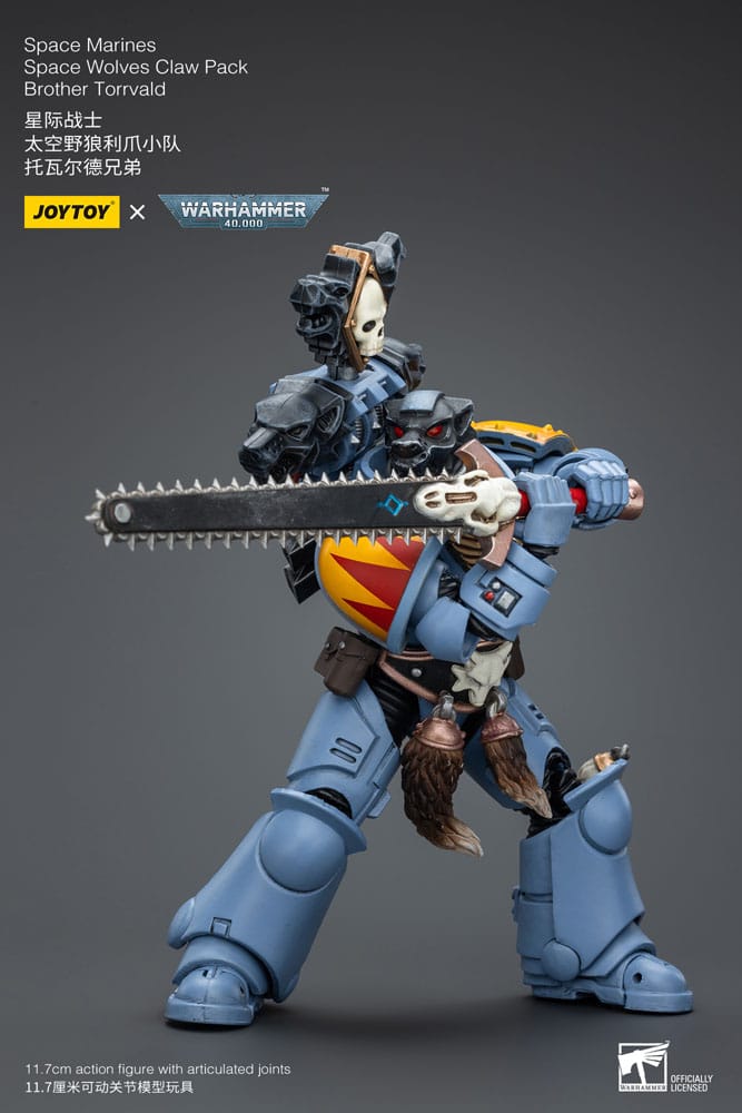 Warhammer 40k Action Figure 1/18 Space Marines Space Wolves Claw Pack Brother Torrvald 12cm - Action Figures - Joy Toy (CN) - Hobby Figures UK