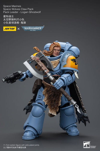 Warhammer 40k Action Figure 1/18 Space Marines Space Wolves Claw Pack Pack Leader -Logan Ghostwolf 12cm - Action Figures - Joy Toy (CN) - Hobby Figures UK