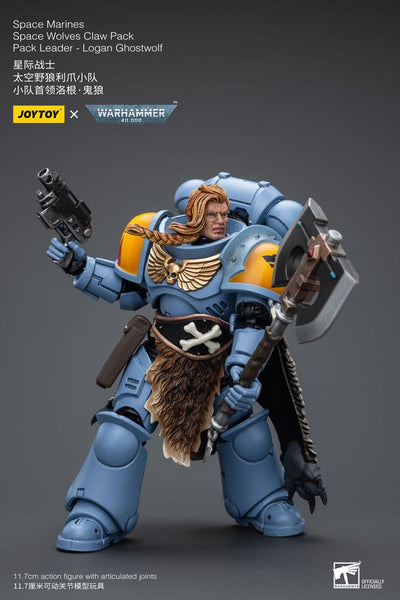 Warhammer 40k Action Figure 1/18 Space Marines Space Wolves Claw Pack Pack Leader -Logan Ghostwolf 12cm - Action Figures - Joy Toy (CN) - Hobby Figures UK