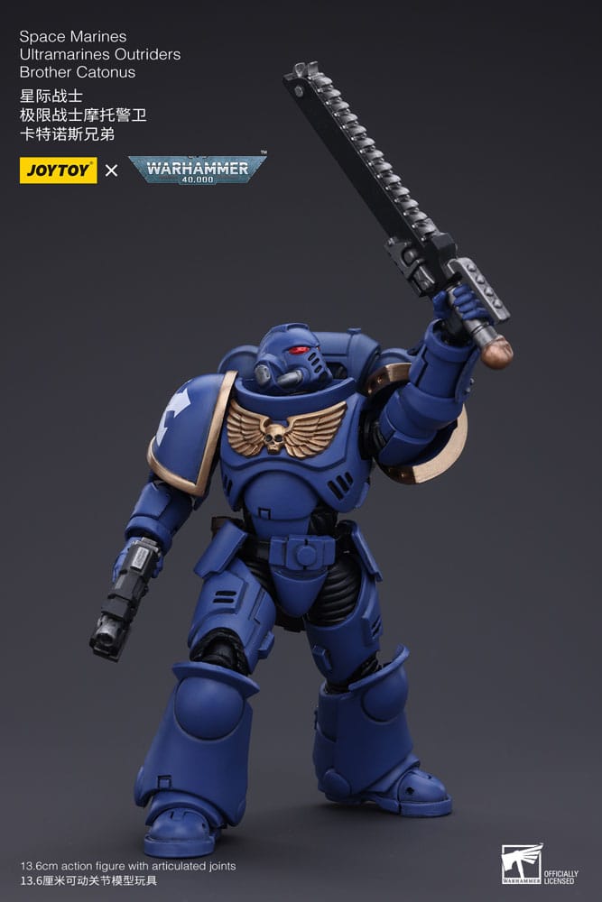 Warhammer 40k Action Figure 1/18 Space Marines Ultramarines Outriders Brother Catonus 14cm - Action Figures - Joy Toy (CN) - Hobby Figures UK