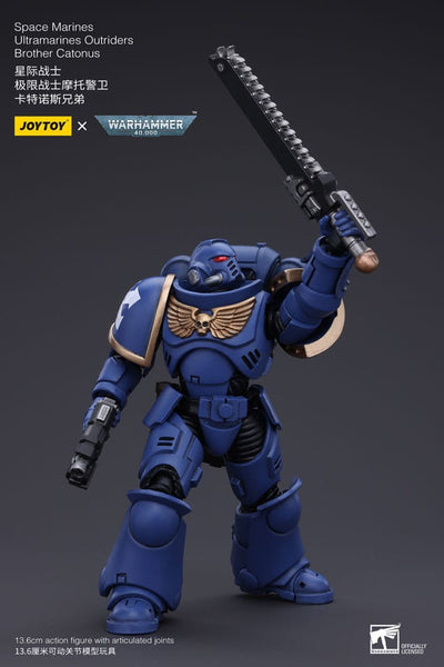 Warhammer 40k Action Figure 1/18 Space Marines Ultramarines Outriders Brother Catonus 14cm - Action Figures - Joy Toy (CN) - Hobby Figures UK