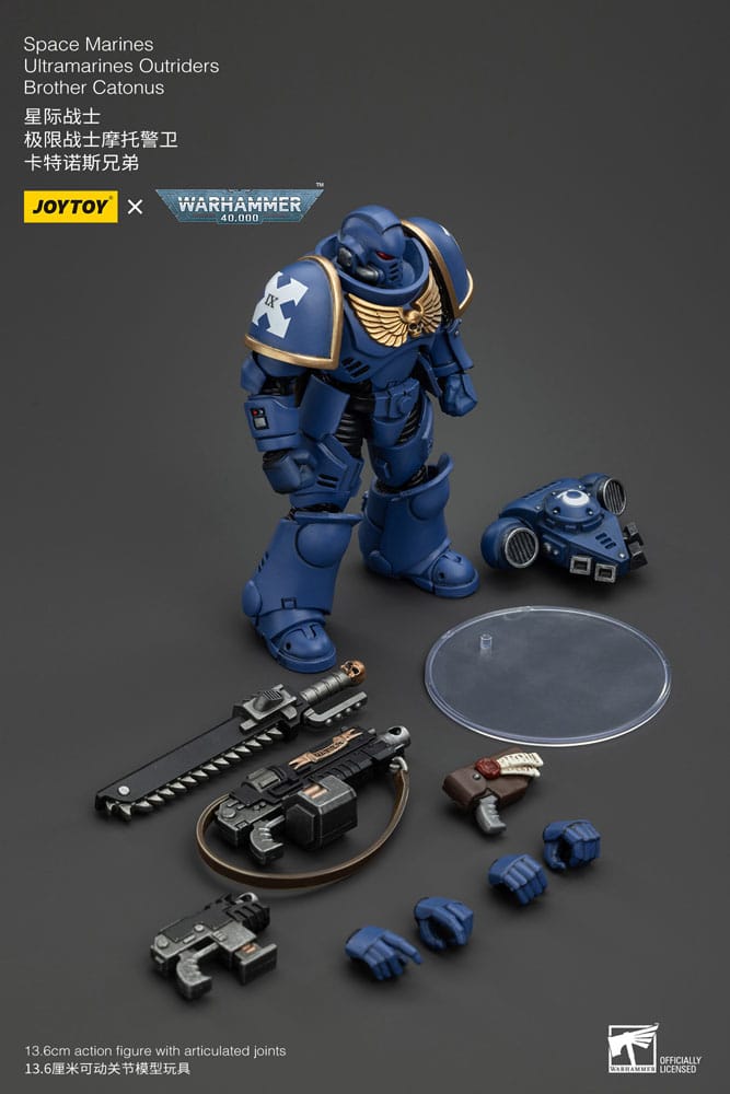 Warhammer 40k Action Figure 1/18 Space Marines Ultramarines Outriders Brother Catonus 14cm - Action Figures - Joy Toy (CN) - Hobby Figures UK