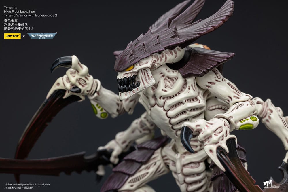 Warhammer 40k Action Figure 1/18 Tyranids Hive Fleet Leviathan Tyranid Warrior with Boneswords 2 15cm - Action Figures - Joy Toy (CN) - Hobby Figures UK