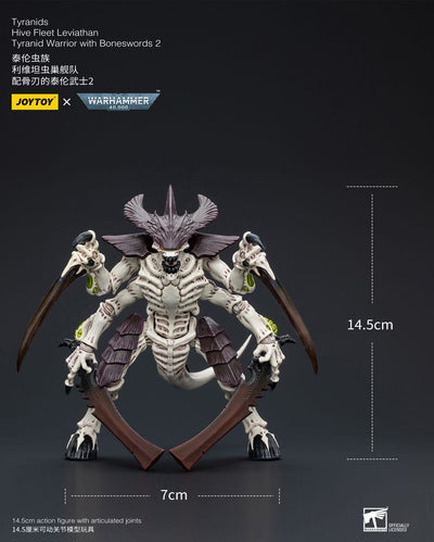 Warhammer 40k Action Figure 1/18 Tyranids Hive Fleet Leviathan Tyranid Warrior with Boneswords 2 15cm - Action Figures - Joy Toy (CN) - Hobby Figures UK