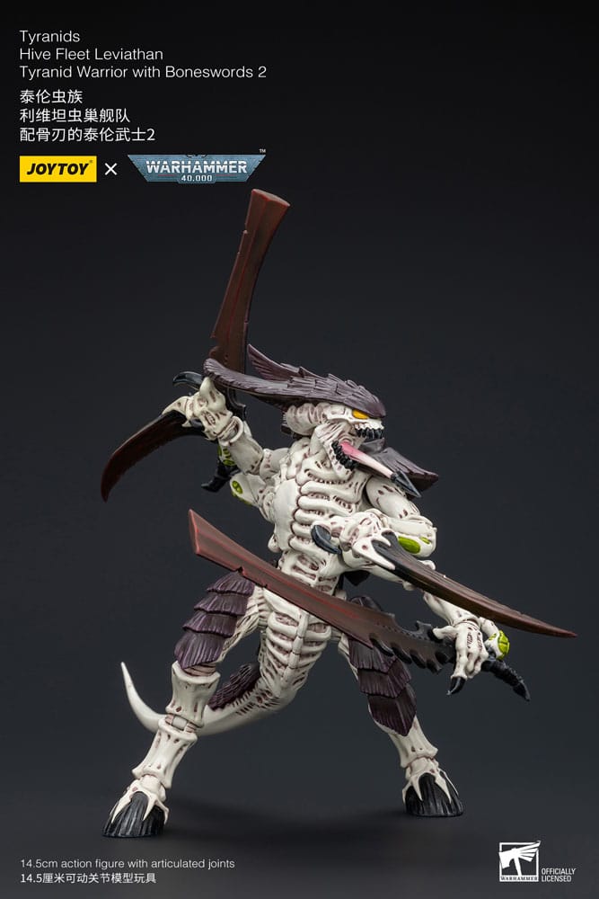 Warhammer 40k Action Figure 1/18 Tyranids Hive Fleet Leviathan Tyranid Warrior with Boneswords 2 15cm - Action Figures - Joy Toy (CN) - Hobby Figures UK