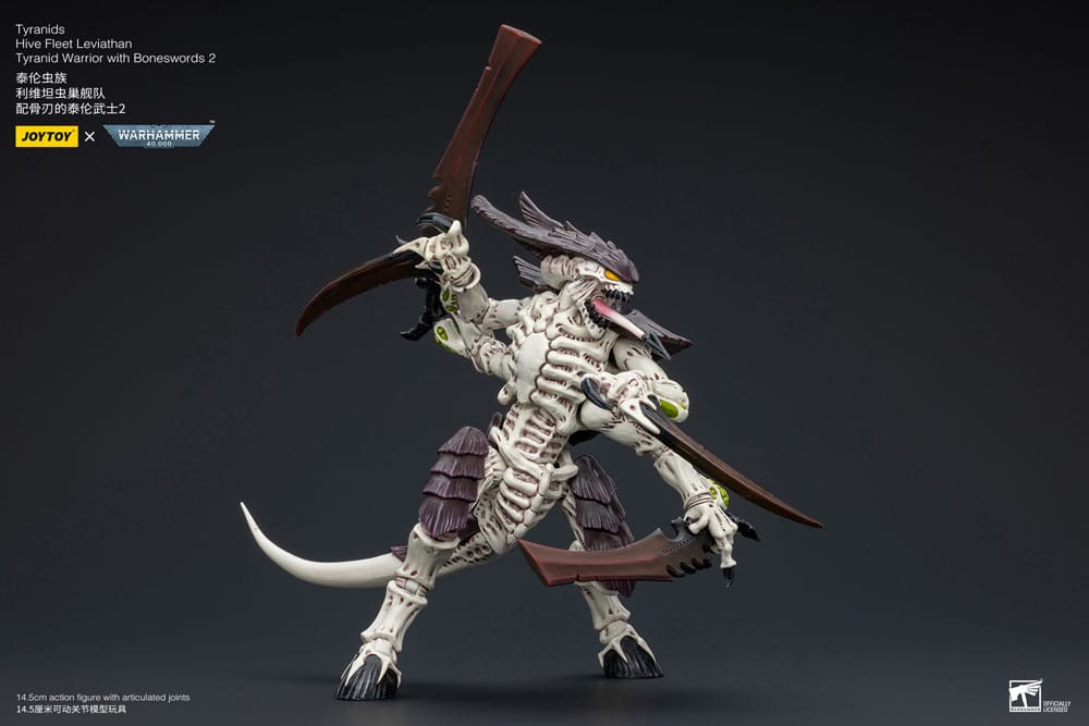 Warhammer 40k Action Figure 1/18 Tyranids Hive Fleet Leviathan Tyranid Warrior with Boneswords 2 15cm - Action Figures - Joy Toy (CN) - Hobby Figures UK
