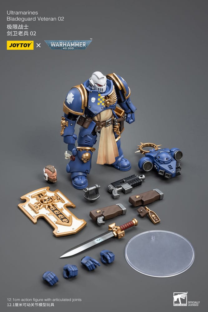 Warhammer 40k Action Figure 1/18 Ultramarines Bladeguard Veteran 02 12cm - Action Figures - Joy Toy (CN) - Hobby Figures UK