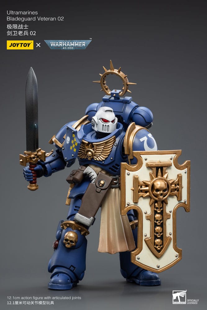 Warhammer 40k Action Figure 1/18 Ultramarines Bladeguard Veteran 02 12cm - Action Figures - Joy Toy (CN) - Hobby Figures UK