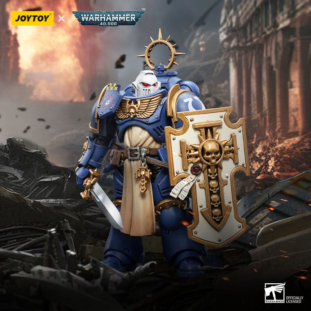 Warhammer 40k Action Figure 1/18 Ultramarines Bladeguard Veteran 03 12cm - Action Figures - Joy Toy (CN) - Hobby Figures UK