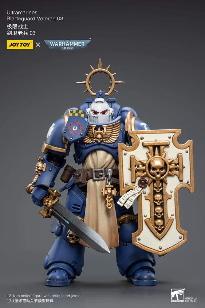 Warhammer 40k Action Figure 1/18 Ultramarines Bladeguard Veteran 03 12cm - Action Figures - Joy Toy (CN) - Hobby Figures UK