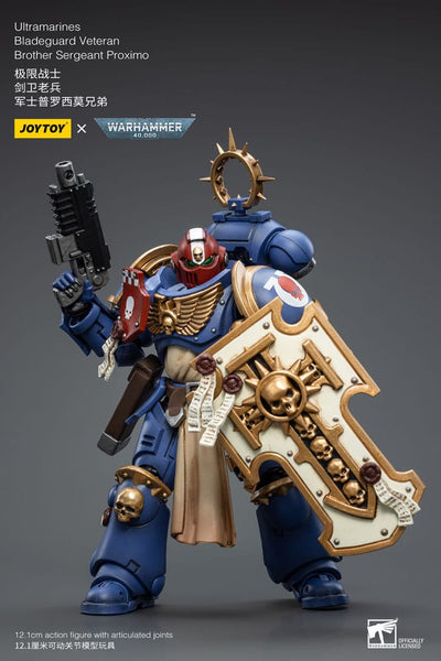 Warhammer 40k Action Figure 1/18 Ultramarines Bladeguard Veteran Brother Sergeant Proximo 12cm - Action Figures - Joy Toy (CN) - Hobby Figures UK