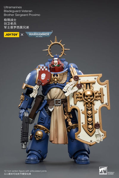 Warhammer 40k Action Figure 1/18 Ultramarines Bladeguard Veteran Brother Sergeant Proximo 12cm - Action Figures - Joy Toy (CN) - Hobby Figures UK