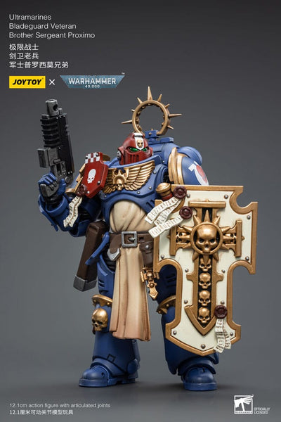 Warhammer 40k Action Figure 1/18 Ultramarines Bladeguard Veteran Brother Sergeant Proximo 12cm - Action Figures - Joy Toy (CN) - Hobby Figures UK