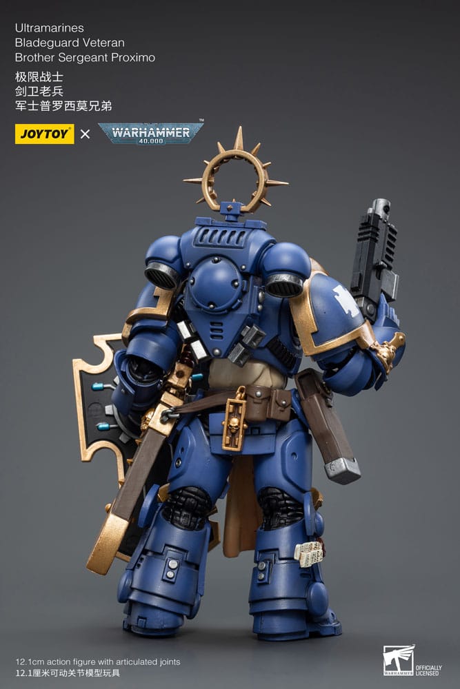 Warhammer 40k Action Figure 1/18 Ultramarines Bladeguard Veteran Brother Sergeant Proximo 12cm - Action Figures - Joy Toy (CN) - Hobby Figures UK