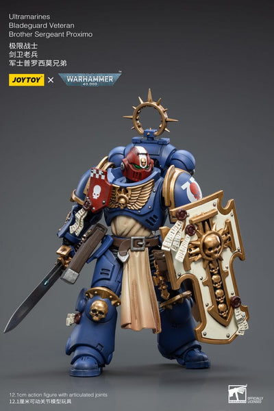 Warhammer 40k Action Figure 1/18 Ultramarines Bladeguard Veteran Brother Sergeant Proximo 12cm - Action Figures - Joy Toy (CN) - Hobby Figures UK