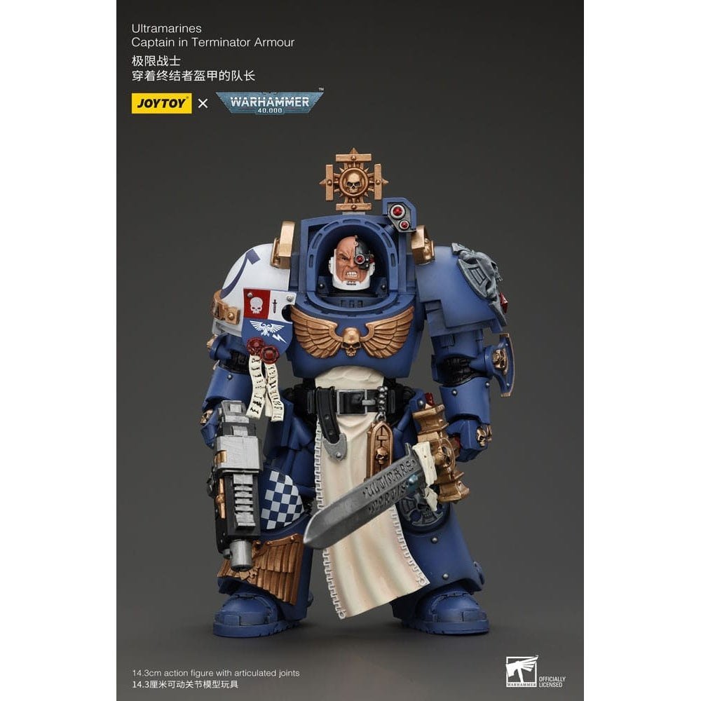 Warhammer 40k Action Figure 1/18 Ultramarines Captain In Terminator Armour 14cm - Action Figures - Joy Toy (CN) - Hobby Figures UK