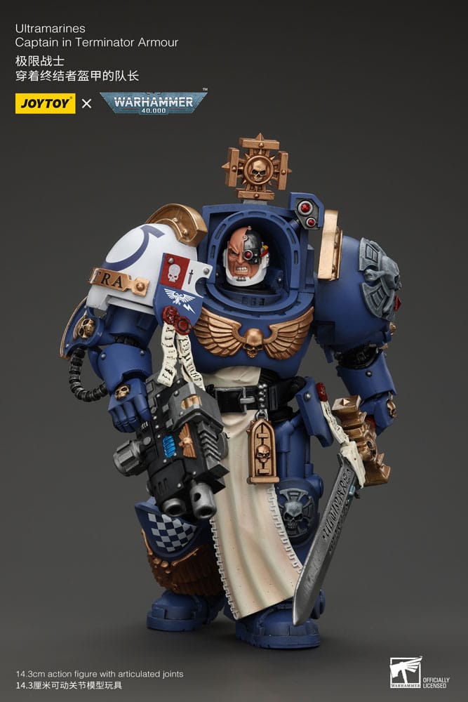 Warhammer 40k Action Figure 1/18 Ultramarines Captain In Terminator Armour 14cm - Action Figures - Joy Toy (CN) - Hobby Figures UK