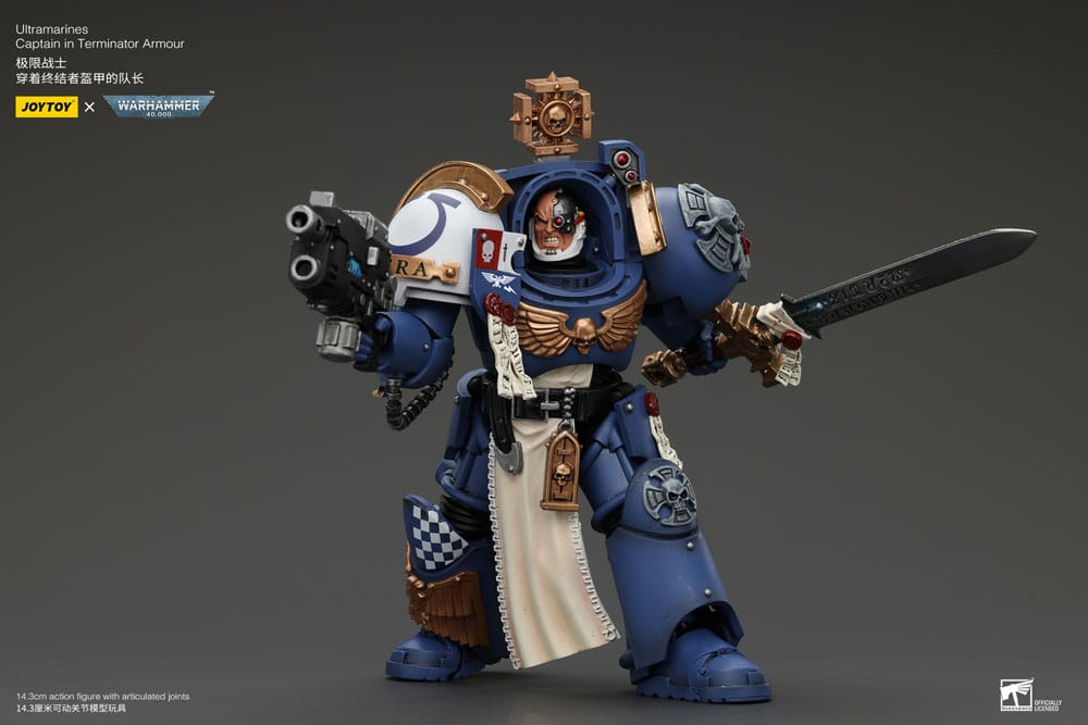 Warhammer 40k Action Figure 1/18 Ultramarines Captain In Terminator Armour 14cm - Action Figures - Joy Toy (CN) - Hobby Figures UK