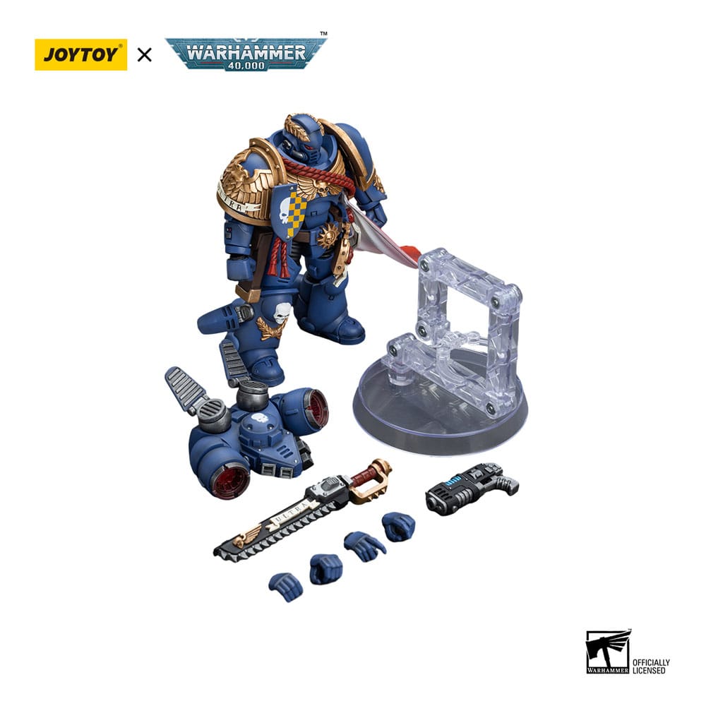 Warhammer 40k Action Figure 1/18 Ultramarines Captain With Jump Pack 12cm - Action Figures - Joy Toy (CN) - Hobby Figures UK