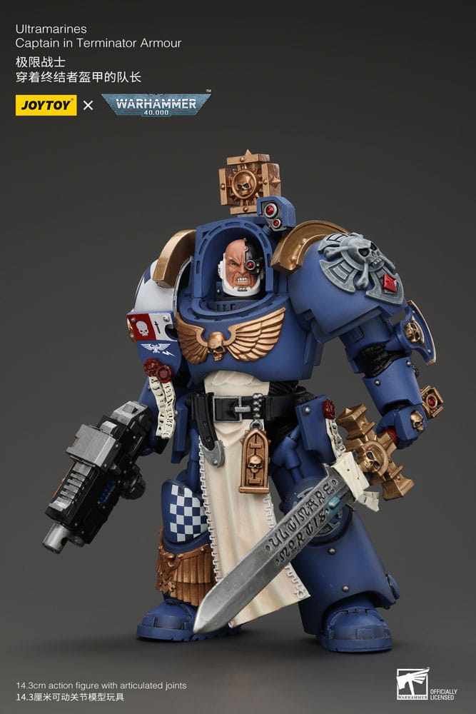 Warhammer 40k Action Figure 1/18 Ultramarines Captain In Terminator Armour 14cm - Action Figures - Joy Toy (CN) - Hobby Figures UK