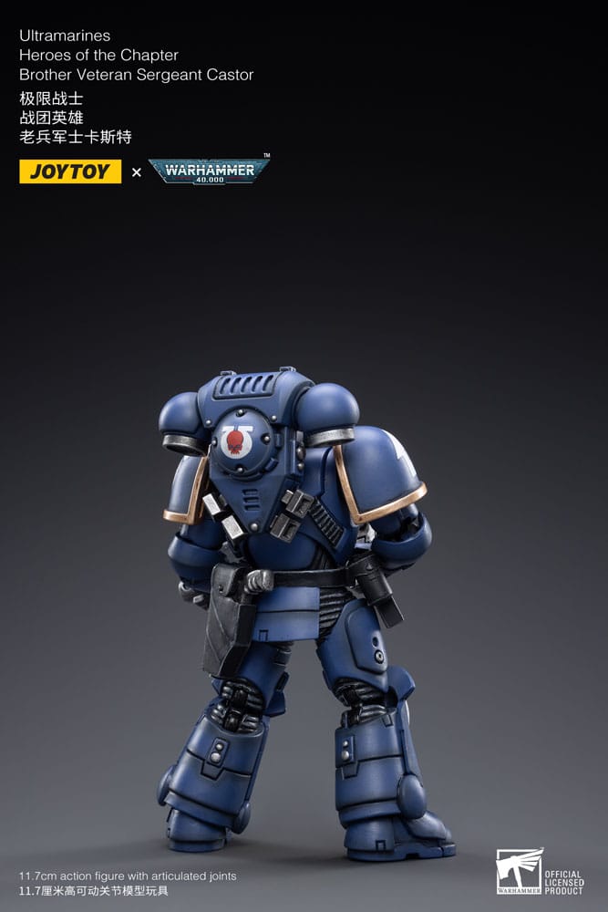 Warhammer 40k Action Figure 1/18 Ultramarines Heroes of the Chapter Brother Veteran Sergeant Castor 12cm - Action Figures - Joy Toy (CN) - Hobby Figures UK