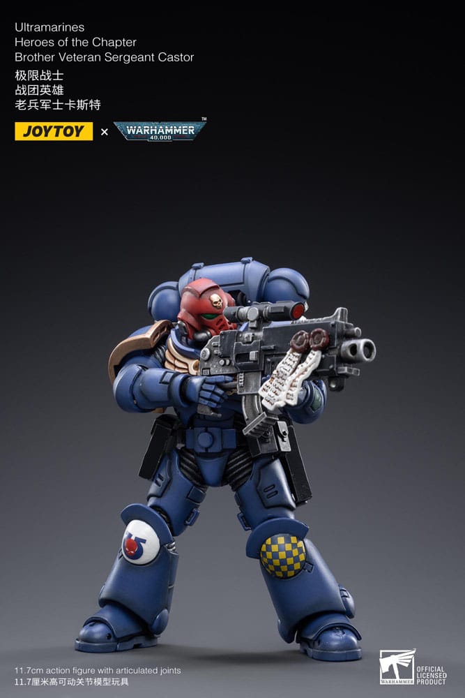 Warhammer 40k Action Figure 1/18 Ultramarines Heroes of the Chapter Brother Veteran Sergeant Castor 12cm - Action Figures - Joy Toy (CN) - Hobby Figures UK