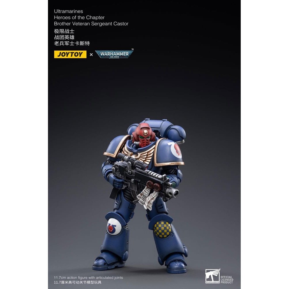 Warhammer 40k Action Figure 1/18 Ultramarines Heroes of the Chapter Brother Veteran Sergeant Castor 12cm - Action Figures - Joy Toy (CN) - Hobby Figures UK