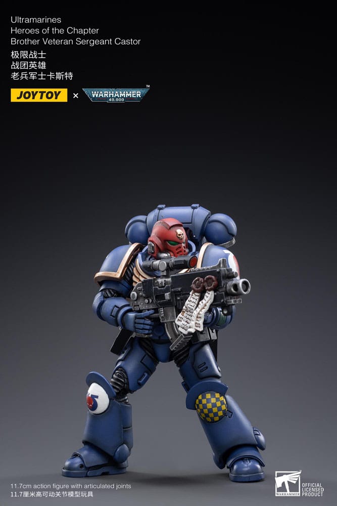 Warhammer 40k Action Figure 1/18 Ultramarines Heroes of the Chapter Brother Veteran Sergeant Castor 12cm - Action Figures - Joy Toy (CN) - Hobby Figures UK