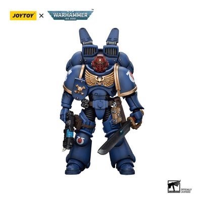 Warhammer 40k Action Figure 1/18 Ultramarines Jump Pack Intercessors Sergeant With Plasma Pistol And Power Sword 12cm - Action Figures - Joy Toy (CN) - Hobby Figures UK