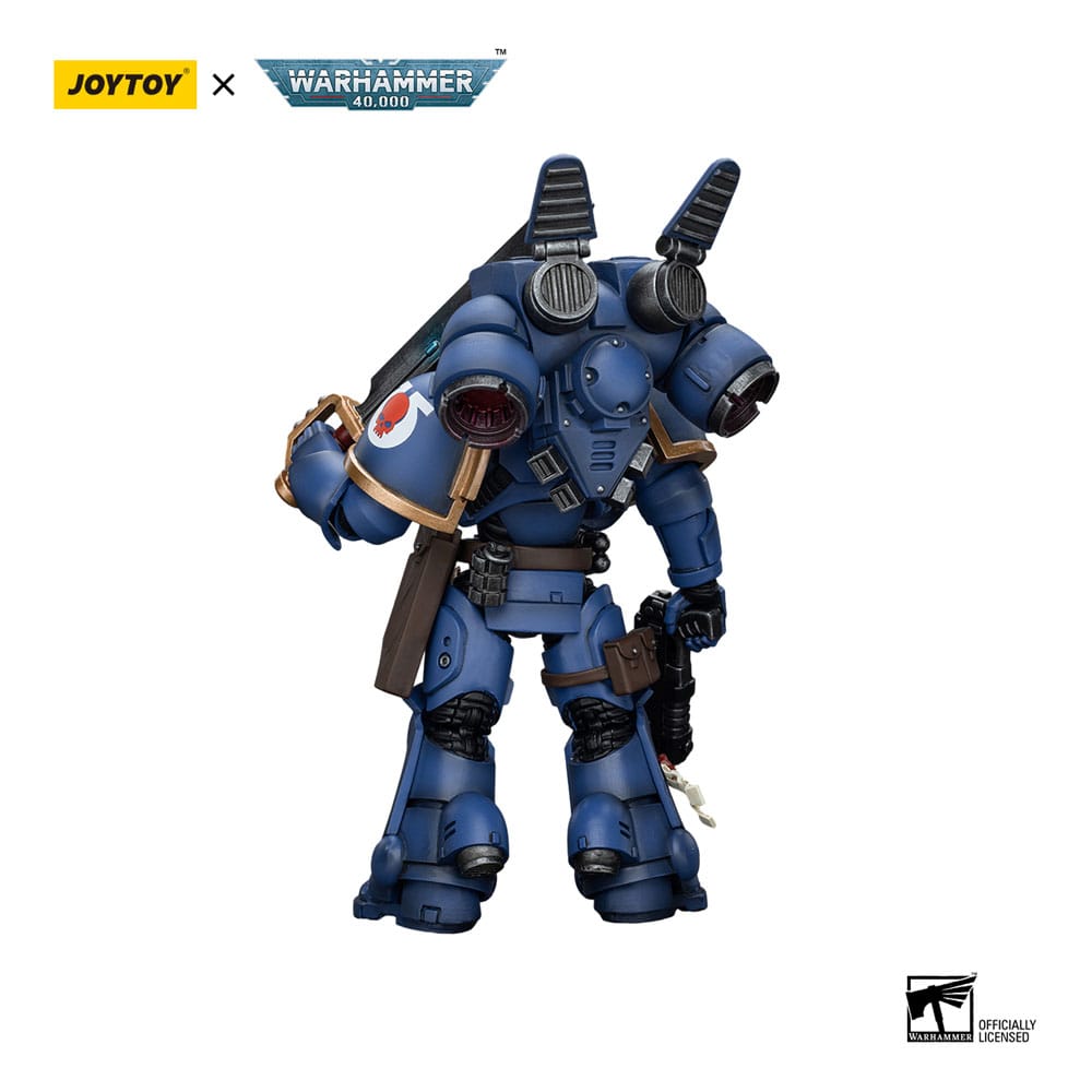 Warhammer 40k Action Figure 1/18 Ultramarines Jump Pack Intercessors Sergeant With Plasma Pistol And Power Sword 12cm - Action Figures - Joy Toy (CN) - Hobby Figures UK