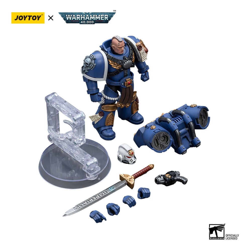 Warhammer 40k Action Figure 1/18 Ultramarines Vanguard Veteran Sergeant 12cm - Action Figures - Joy Toy (CN) - Hobby Figures UK