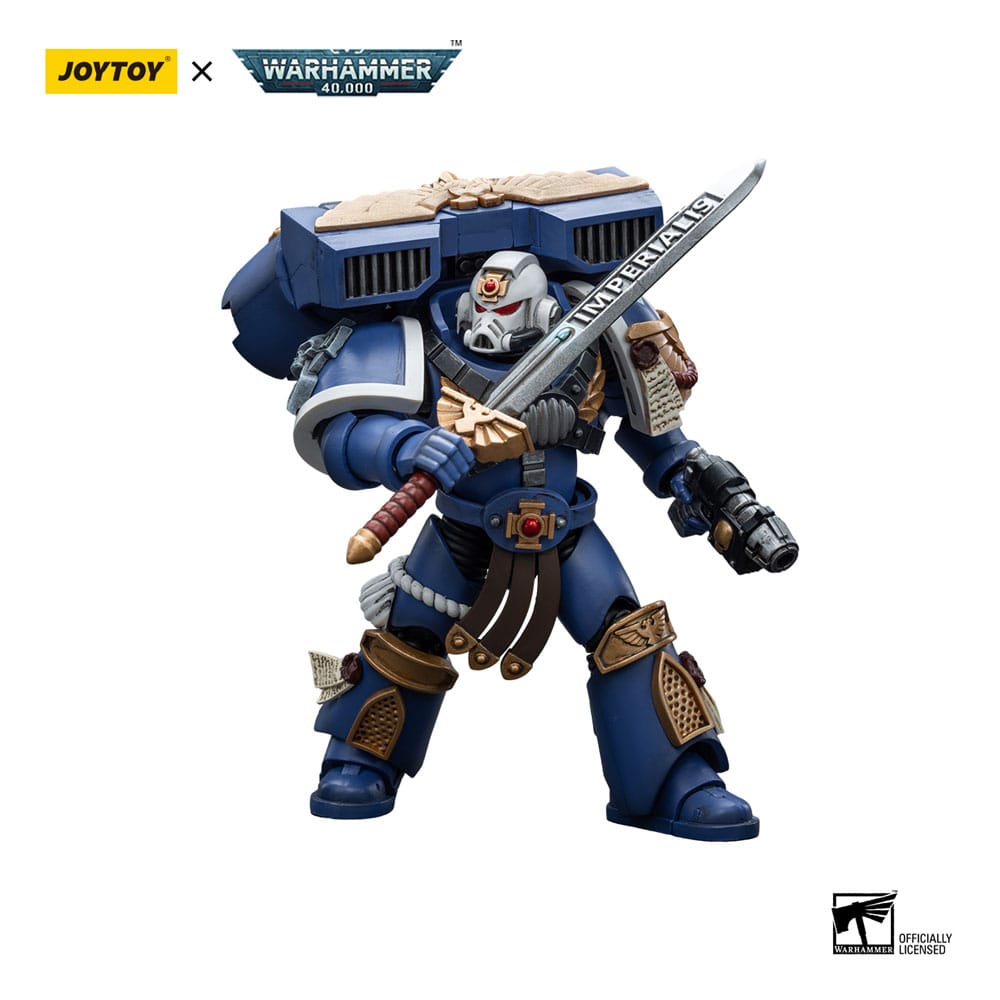 Warhammer 40k Action Figure 1/18 Ultramarines Vanguard Veteran Sergeant 12cm - Action Figures - Joy Toy (CN) - Hobby Figures UK